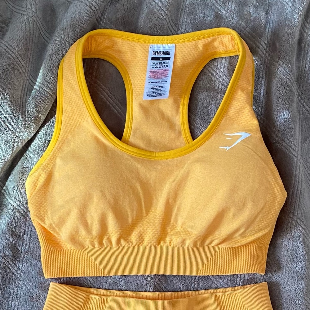 Gymshark Vital Seamless 2.0 Yellow Marl Sports Bra
